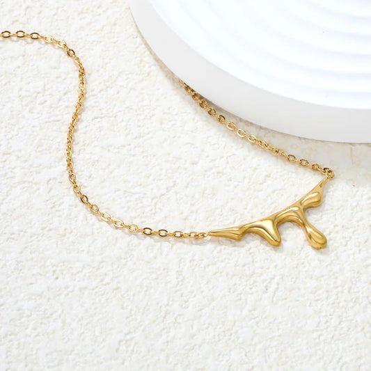 Elara Teardrop Pendant Tag Necklace