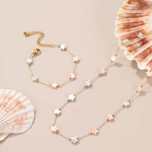 D MISK Shell Star Jewelry Set for Children