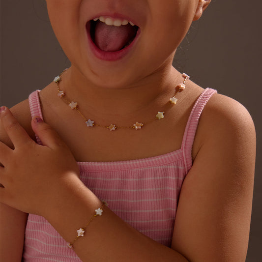 D MISK Shell Star Jewelry Set for Children