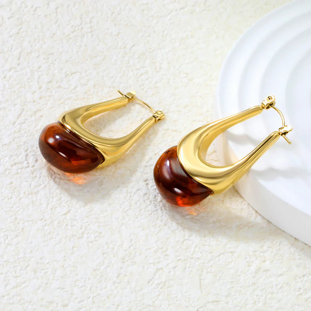 Luna U-Shape Resin Ear Clips