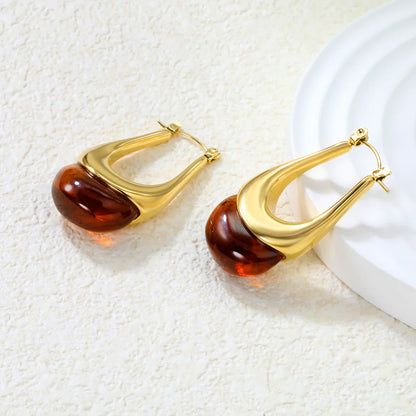 Luna U-Shape Resin Ear Clips