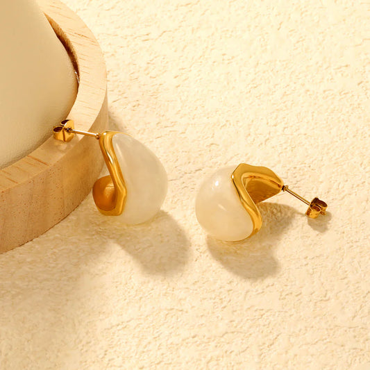 Mehma Teardrop Resin Earrings