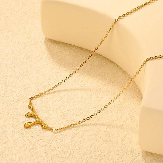 Elara Teardrop Pendant Tag Necklace