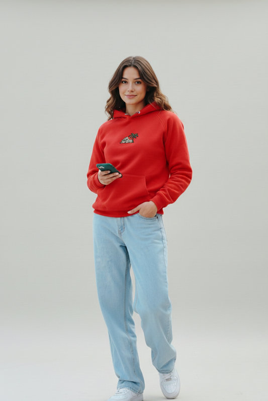 Dmisk Unisex Hoodie – Red