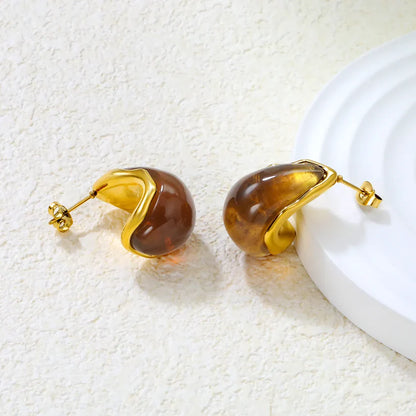 Mehma Teardrop Resin Earrings